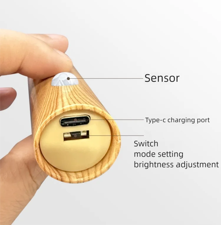 LED Rechargeable Magnetic Wall Lamp Smart Motion Sensor Night Light Po ...